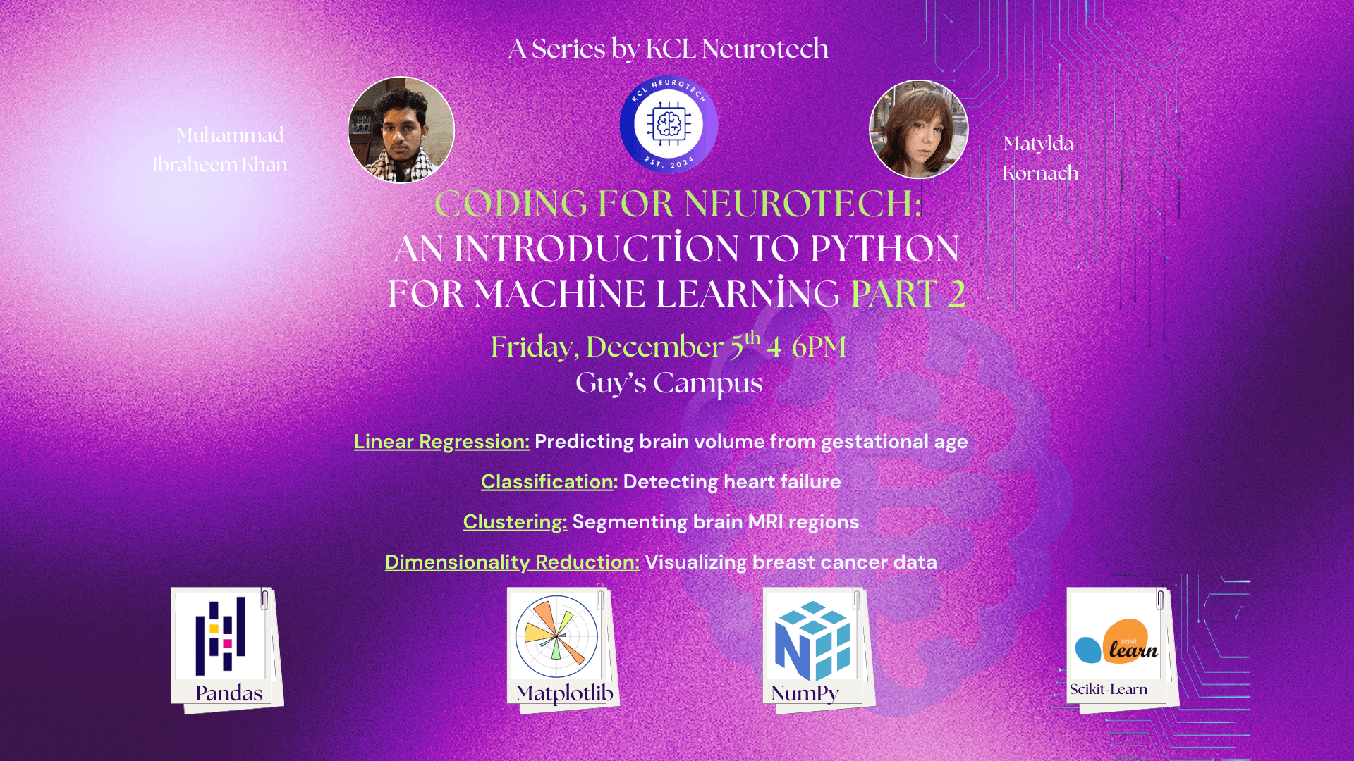 Coding for Neurotech: An Introduction to Python for Machine Learning Part 2